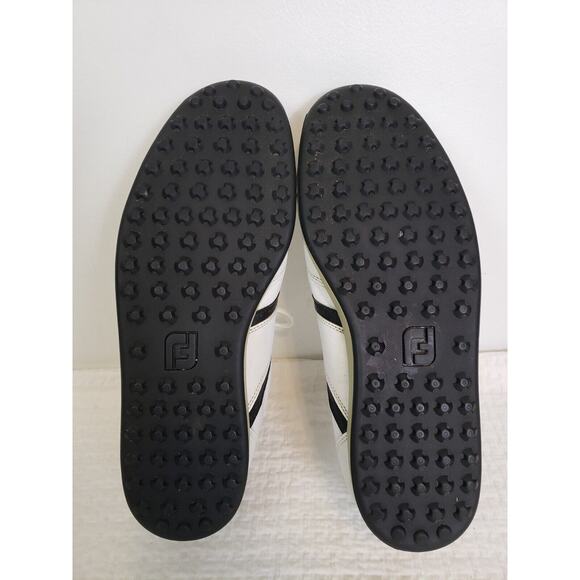 (J24) Foot Joy Contour Mens Golf Shoes Size 12 Leather Spikeless White 54363 - Picture 7 of 7